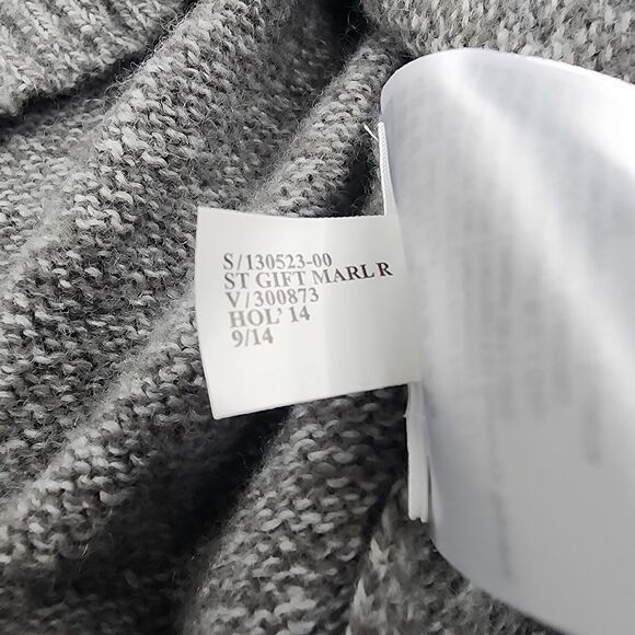 Banana Republic Sweater Mens Large Gray Merino Wool Henley Mock Neck Preppy - Picture 15 of 16